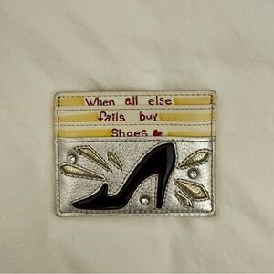 Brighton Silver and Black Card Holder